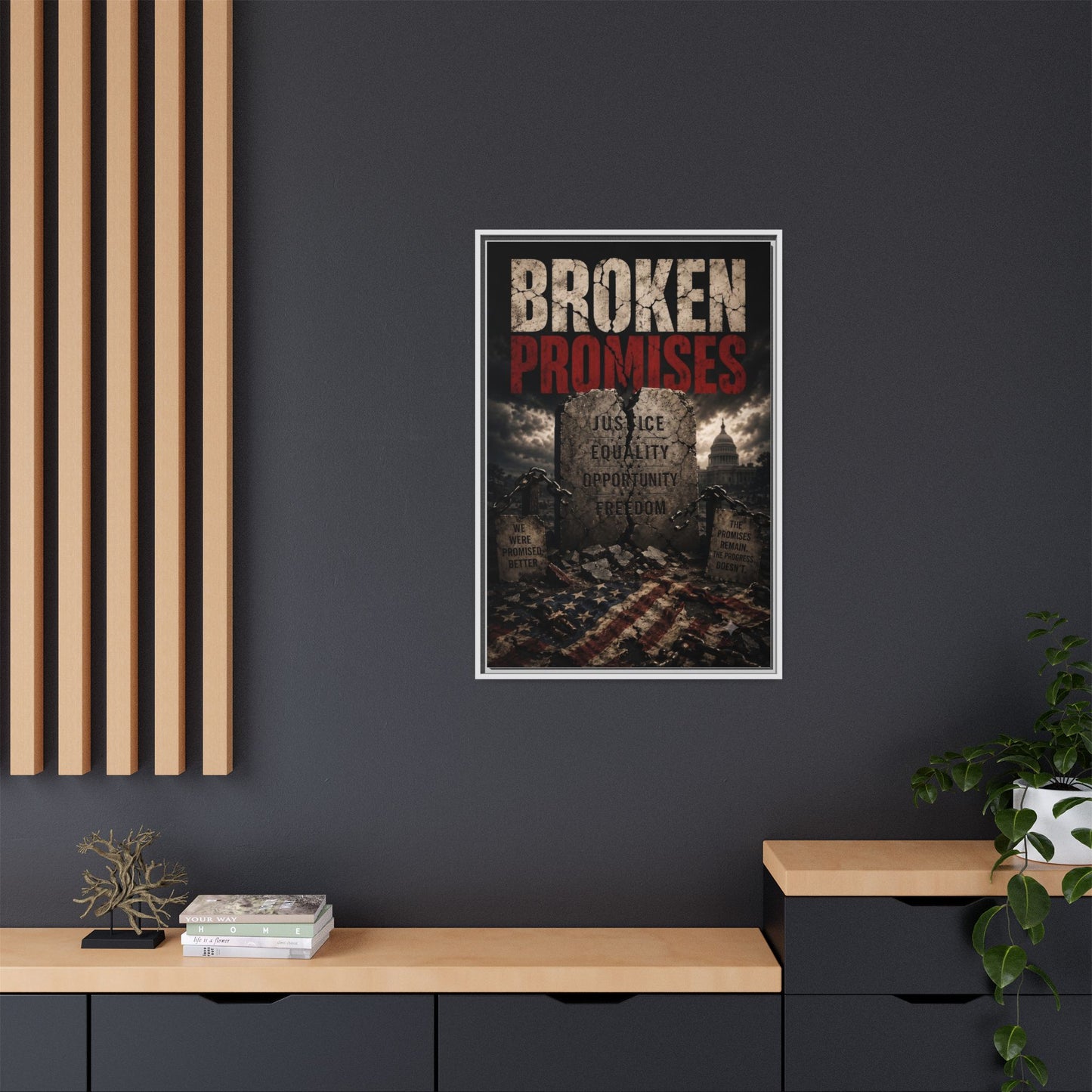 Broken Promises Framed Matte Canvas Wall Art