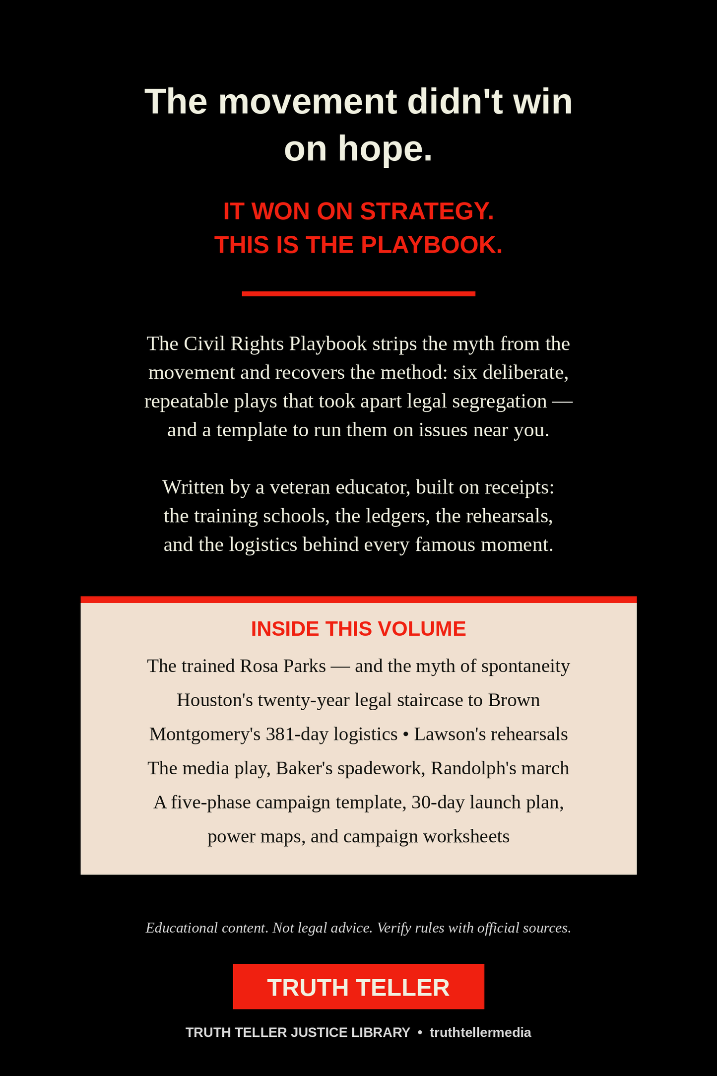 The Civil Rights Playbook: How the Movement Won — and How to Run the Plays Today. (Digital Ebook — Instant Download)