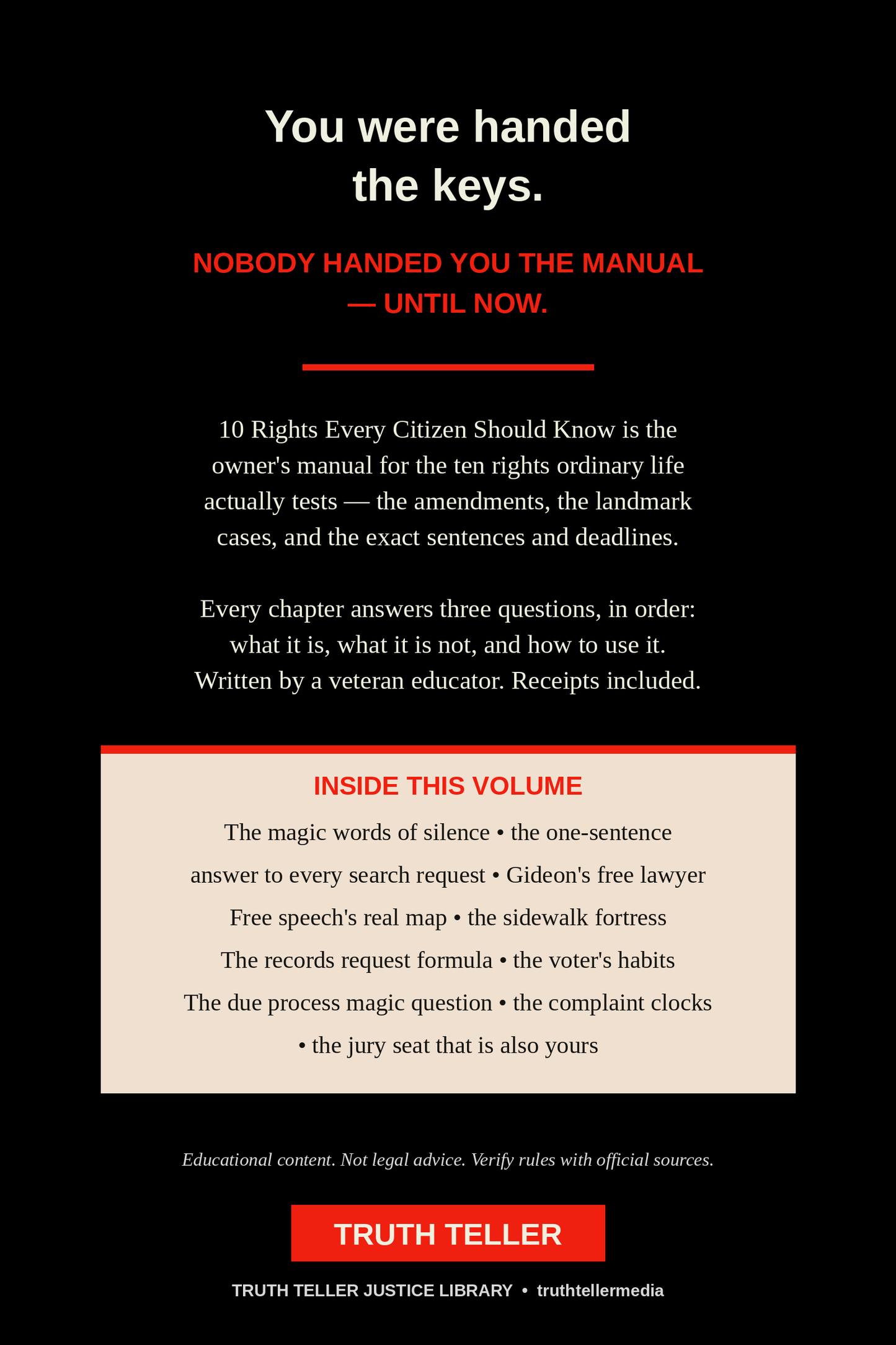 10 Rights Every Citizen Should Know: Know Them. Use Them. Teach Them. (Digital Ebook — Instant Download)