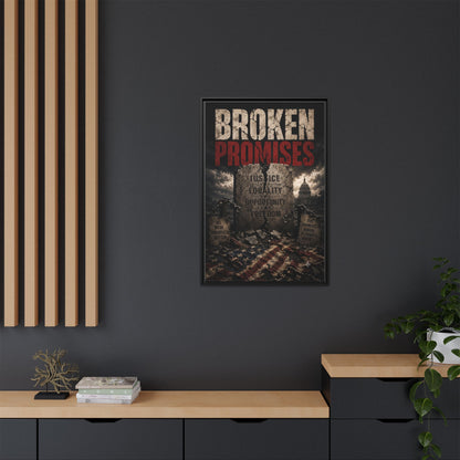 Broken Promises Framed Matte Canvas Wall Art