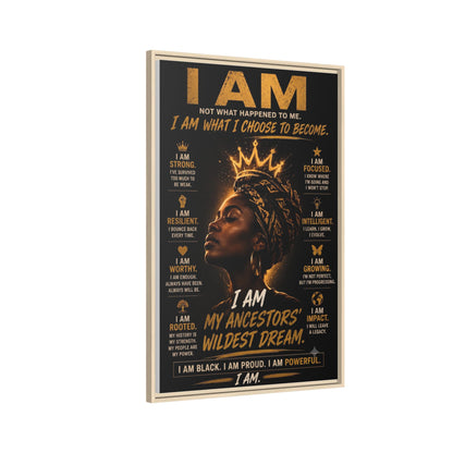 I Am Not What Happened to Me. I Am What I Choose to Become. Framed Canvas Wall Art