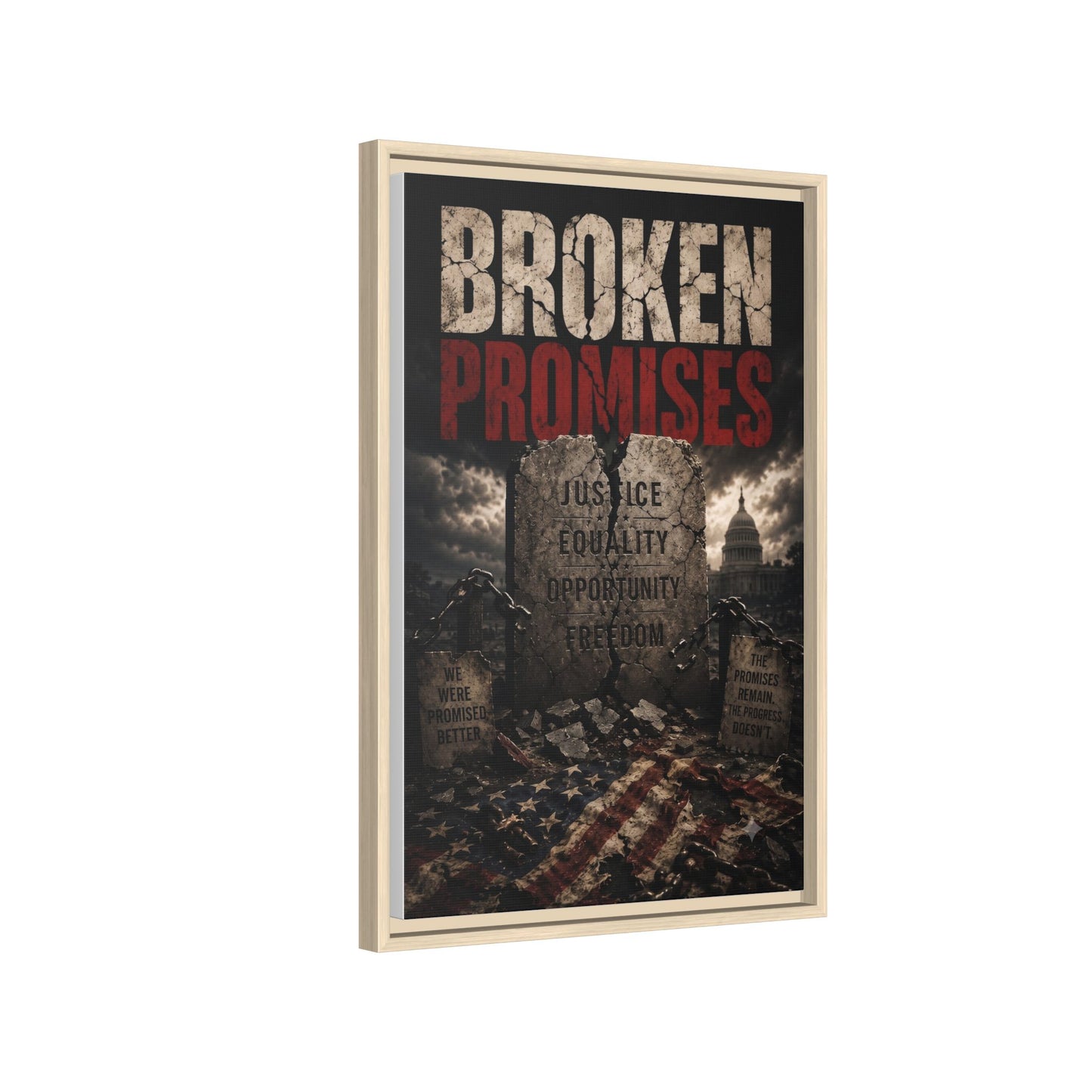 Broken Promises Framed Matte Canvas Wall Art
