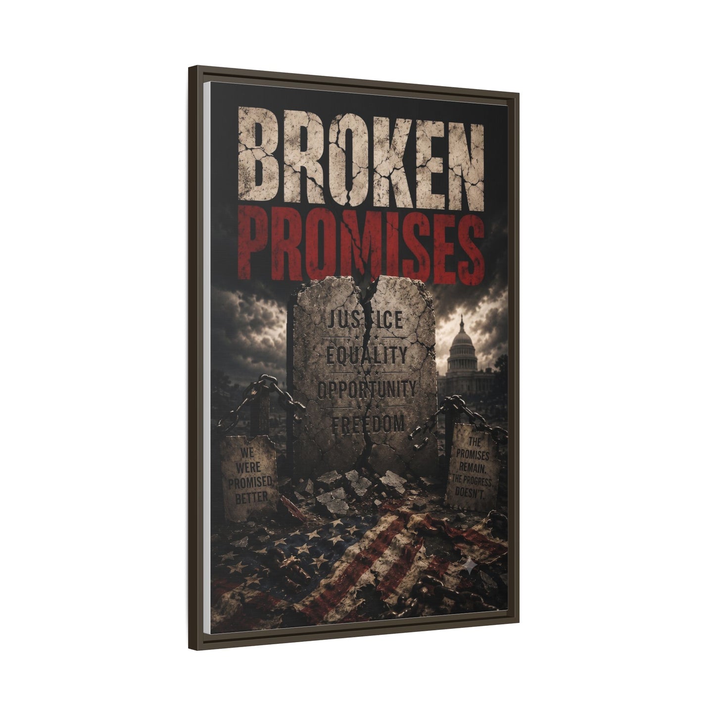 Broken Promises Framed Matte Canvas Wall Art