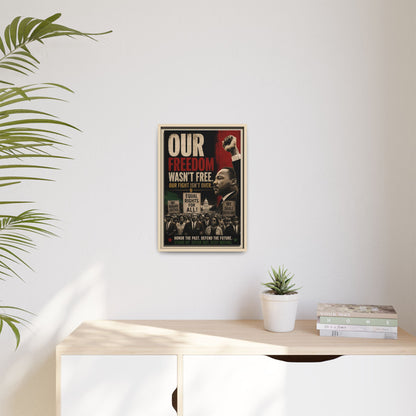 "Our Freedom Wasn't Free" MLK Civil Rights Framed Wall Art