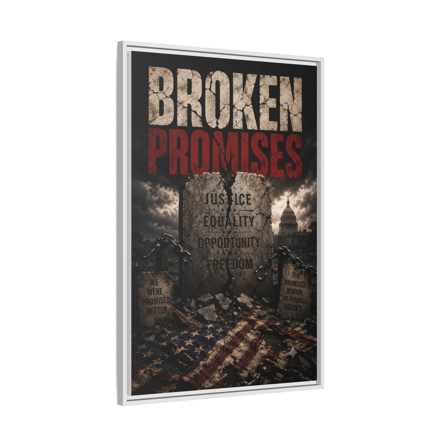 Broken Promises Framed Matte Canvas Wall Art