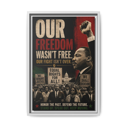 "Our Freedom Wasn't Free" MLK Civil Rights Framed Wall Art