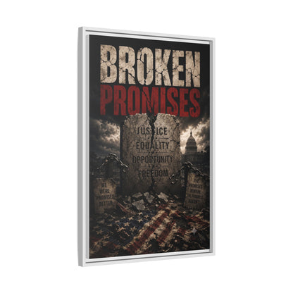 Broken Promises Framed Matte Canvas Wall Art