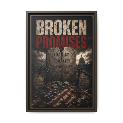 Broken Promises Framed Matte Canvas Wall Art