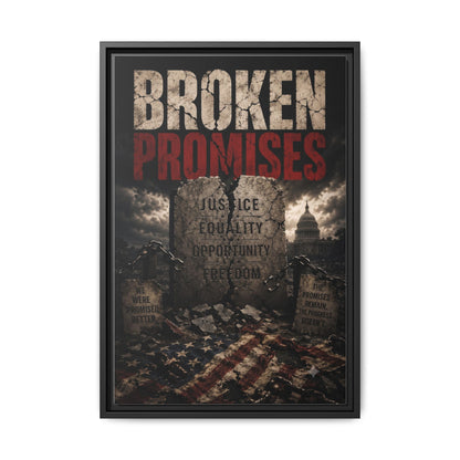 Broken Promises Framed Matte Canvas Wall Art