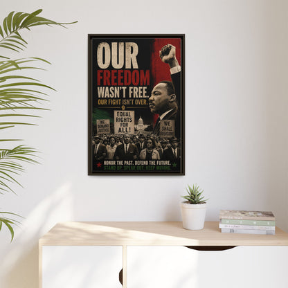 "Our Freedom Wasn't Free" MLK Civil Rights Framed Wall Art