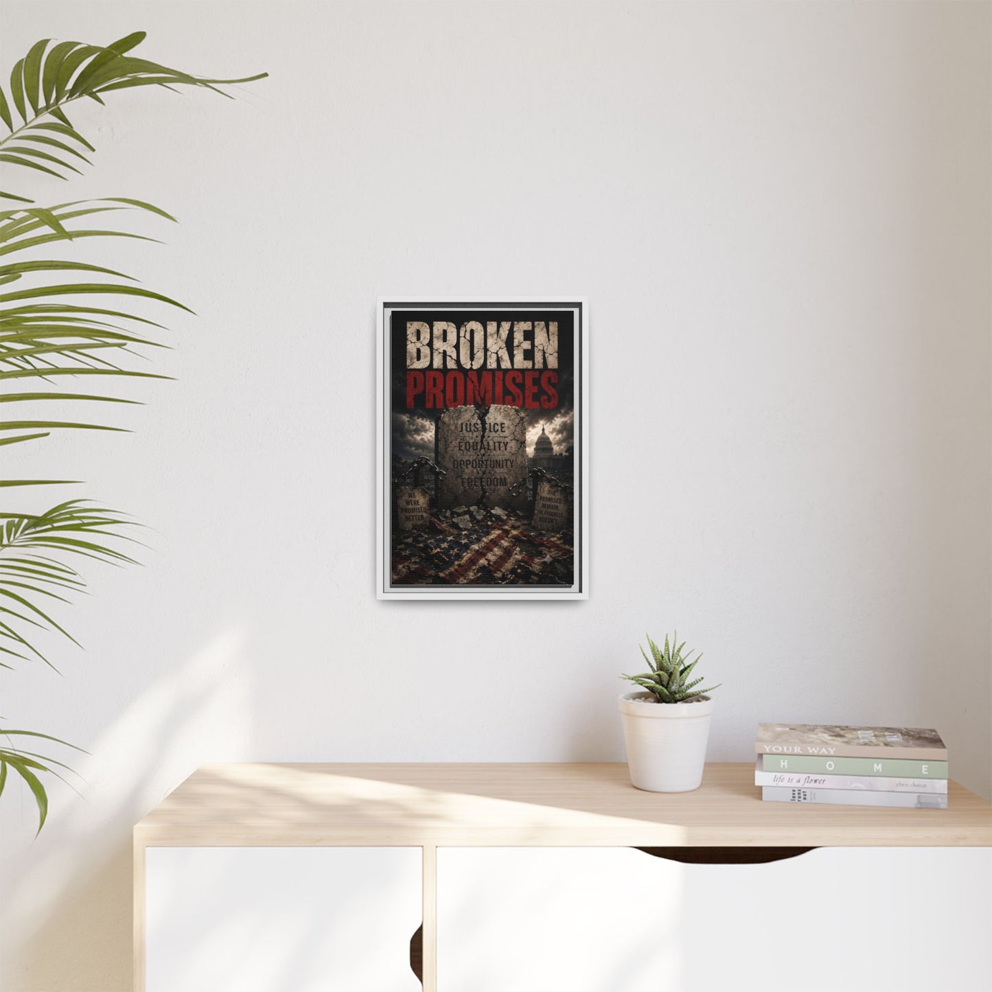 Broken Promises Framed Matte Canvas Wall Art