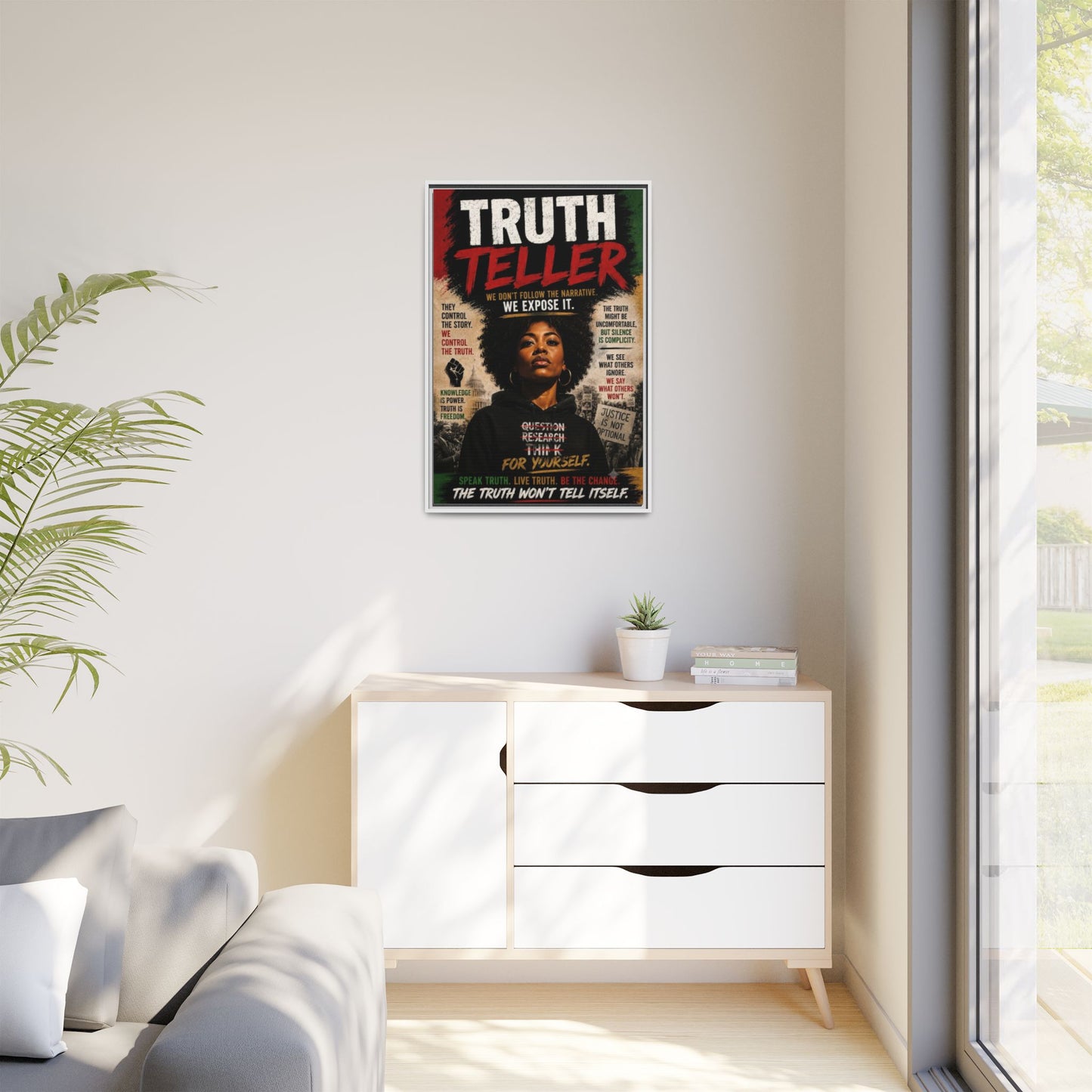 Truth Teller Framed Matte Canvas Wall Art