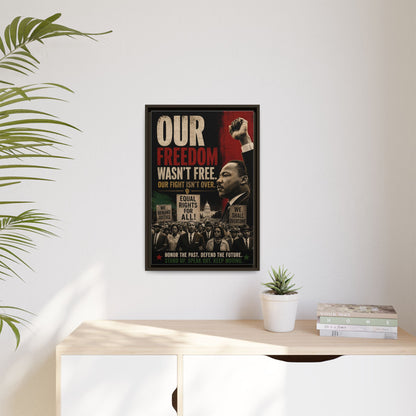 "Our Freedom Wasn't Free" MLK Civil Rights Framed Wall Art