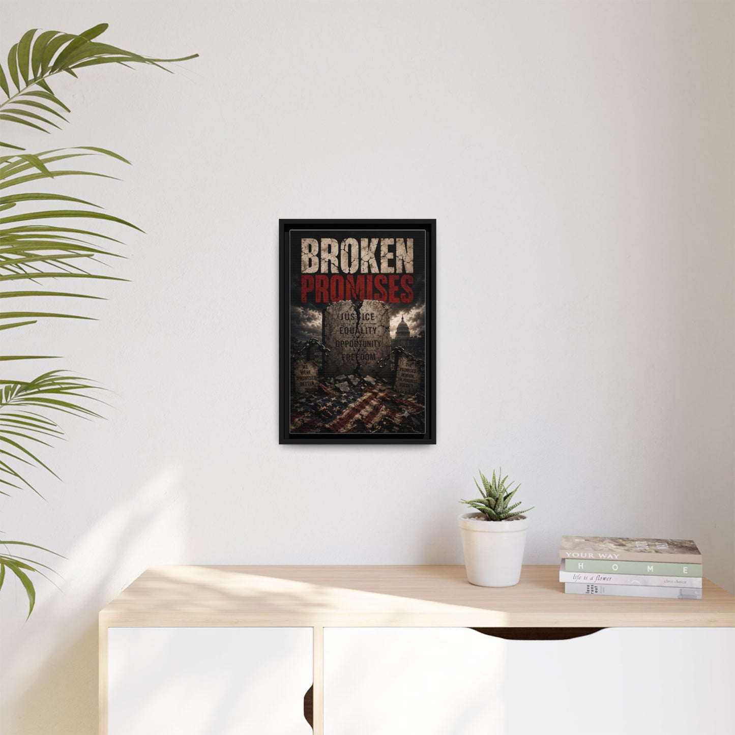 Broken Promises Framed Matte Canvas Wall Art