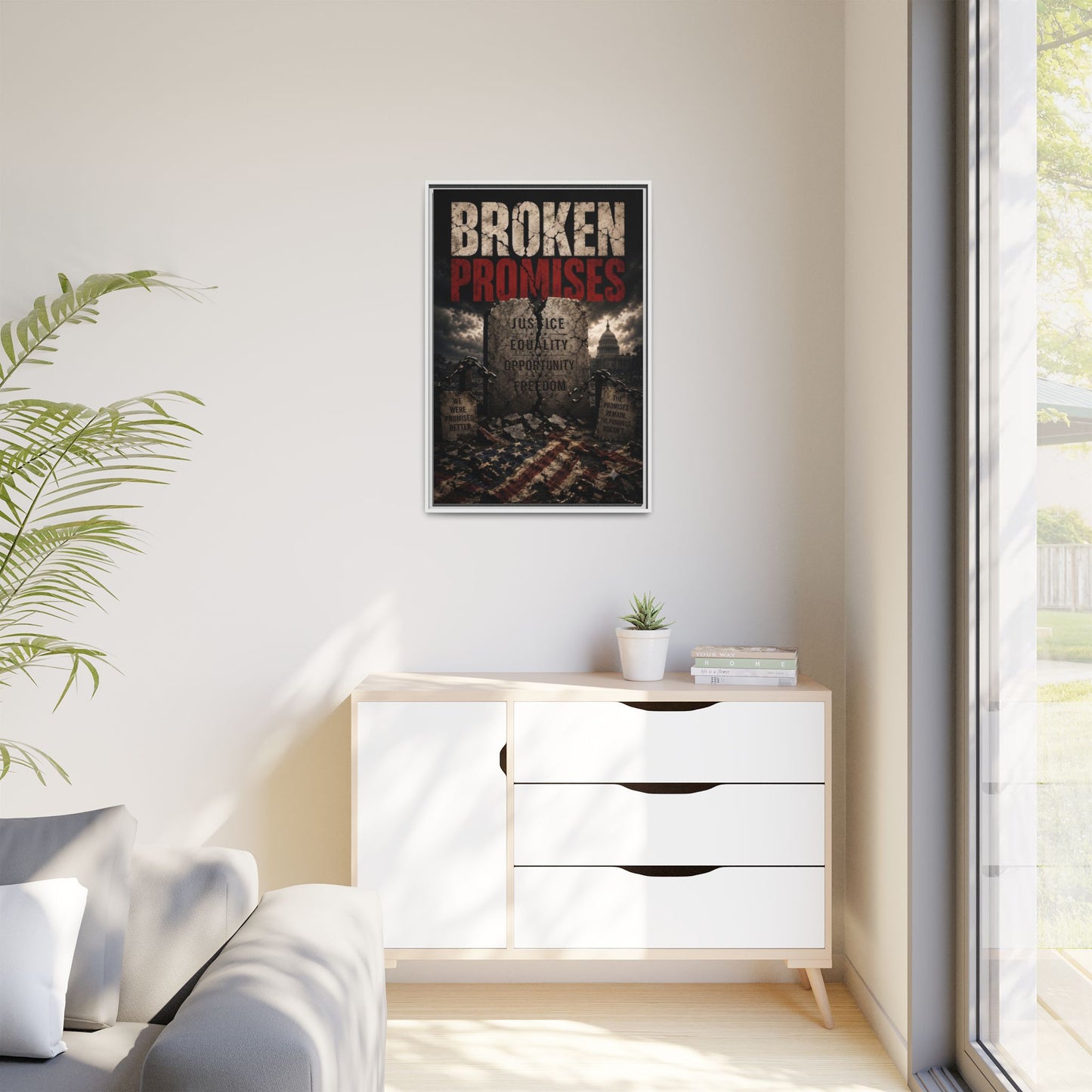 Broken Promises Framed Matte Canvas Wall Art