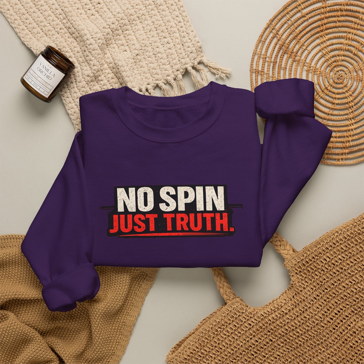 "No Spin Just Truth" Crewneck Sweatshirt
