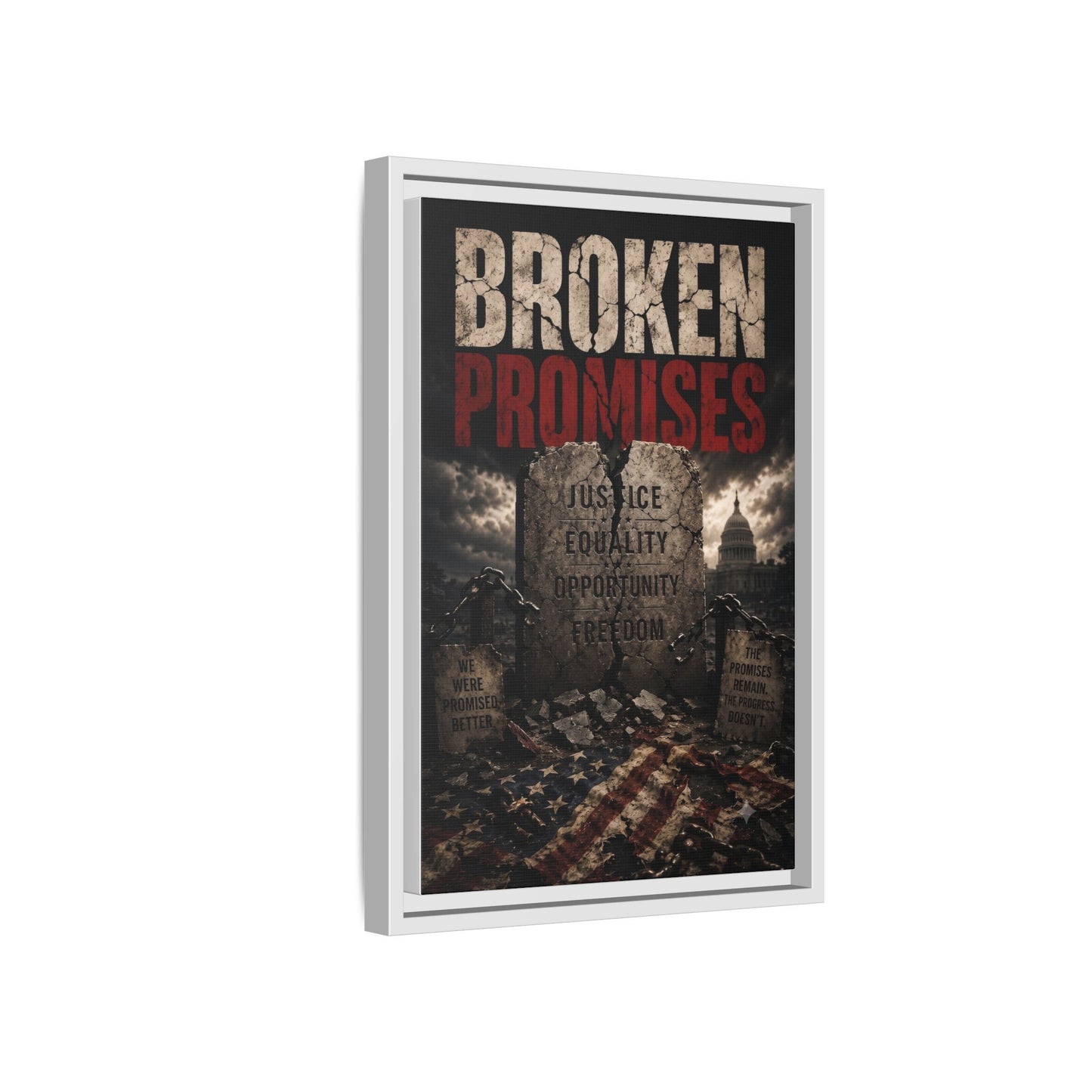 Broken Promises Framed Matte Canvas Wall Art
