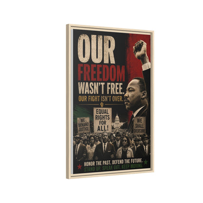 "Our Freedom Wasn't Free" MLK Civil Rights Framed Wall Art