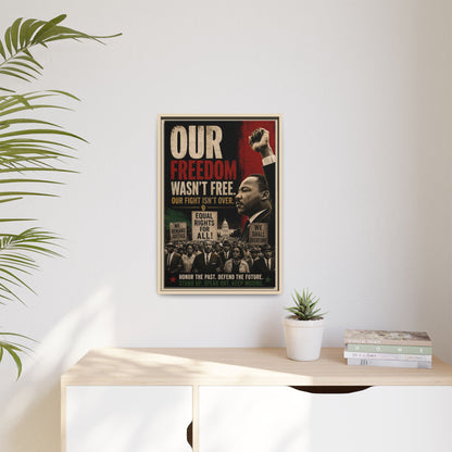 "Our Freedom Wasn't Free" MLK Civil Rights Framed Wall Art