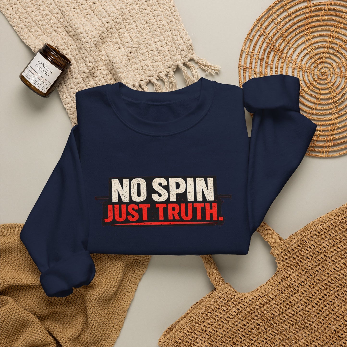 "No Spin Just Truth" Crewneck Sweatshirt