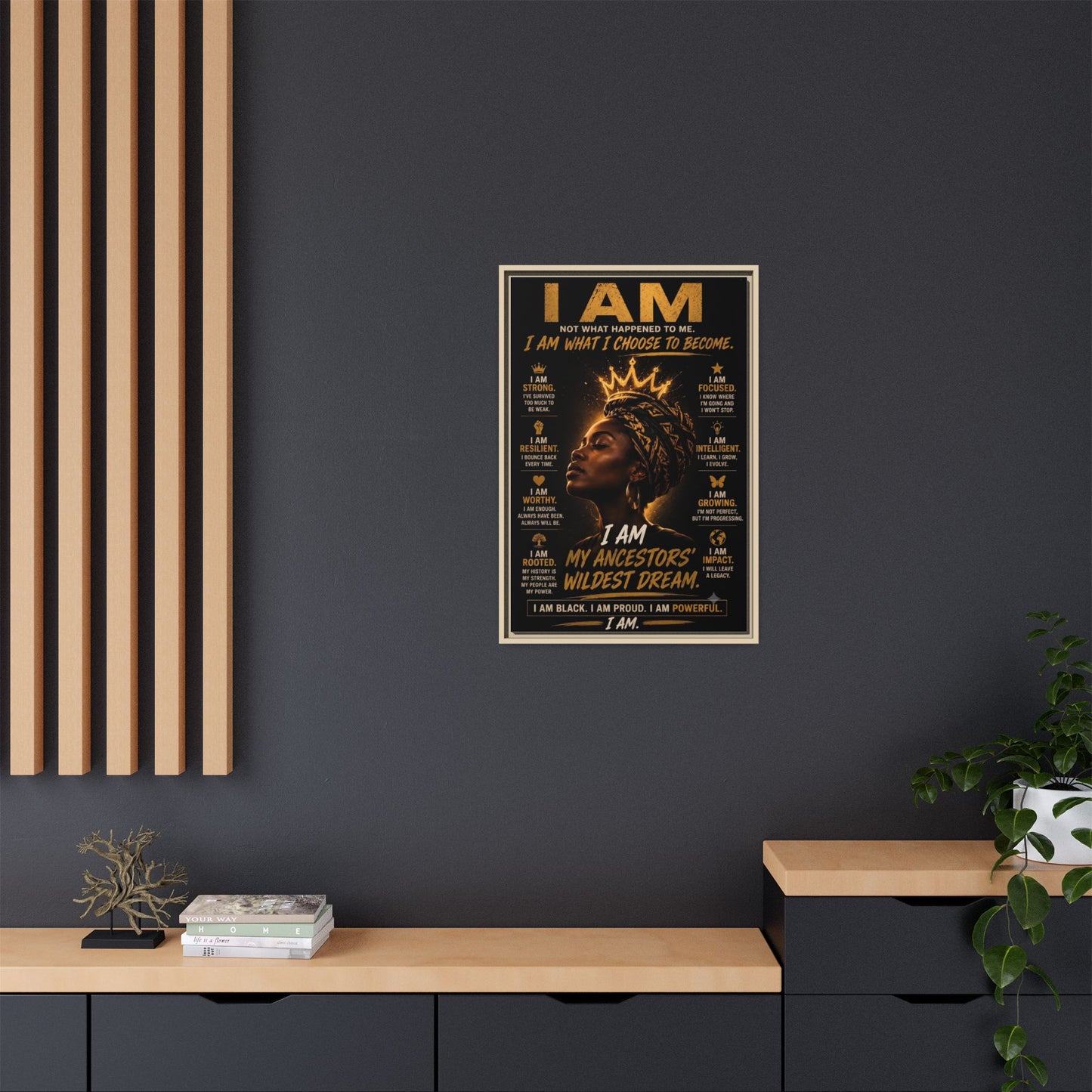 I Am Not What Happened to Me. I Am What I Choose to Become. Framed Canvas Wall Art