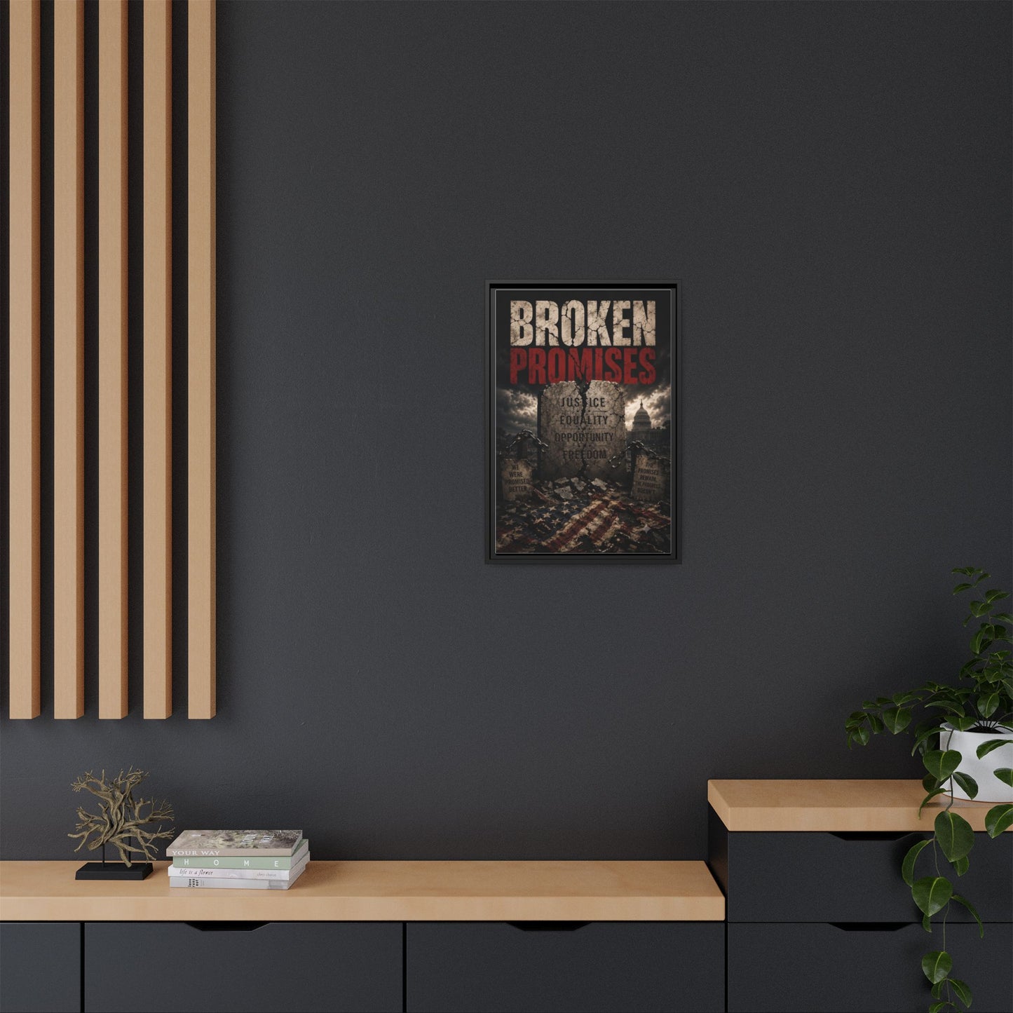Broken Promises Framed Matte Canvas Wall Art
