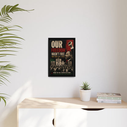 "Our Freedom Wasn't Free" MLK Civil Rights Framed Wall Art