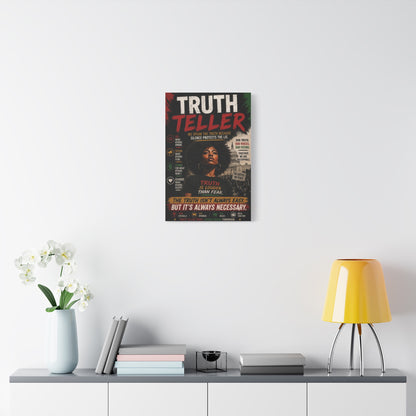 Truth Teller We Cut Through the Lies So You Can See the Truth. Canvas Wall Art