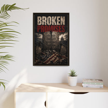 Broken Promises Framed Matte Canvas Wall Art