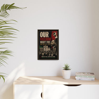 "Our Freedom Wasn't Free" MLK Civil Rights Framed Wall Art