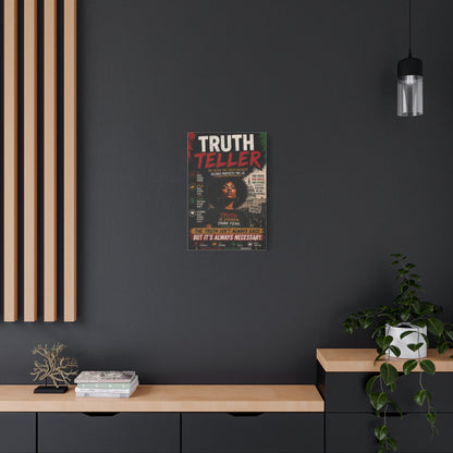 Truth Teller We Cut Through the Lies So You Can See the Truth. Canvas Wall Art