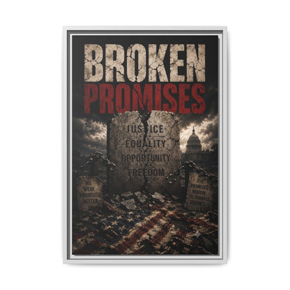 Broken Promises Framed Matte Canvas Wall Art