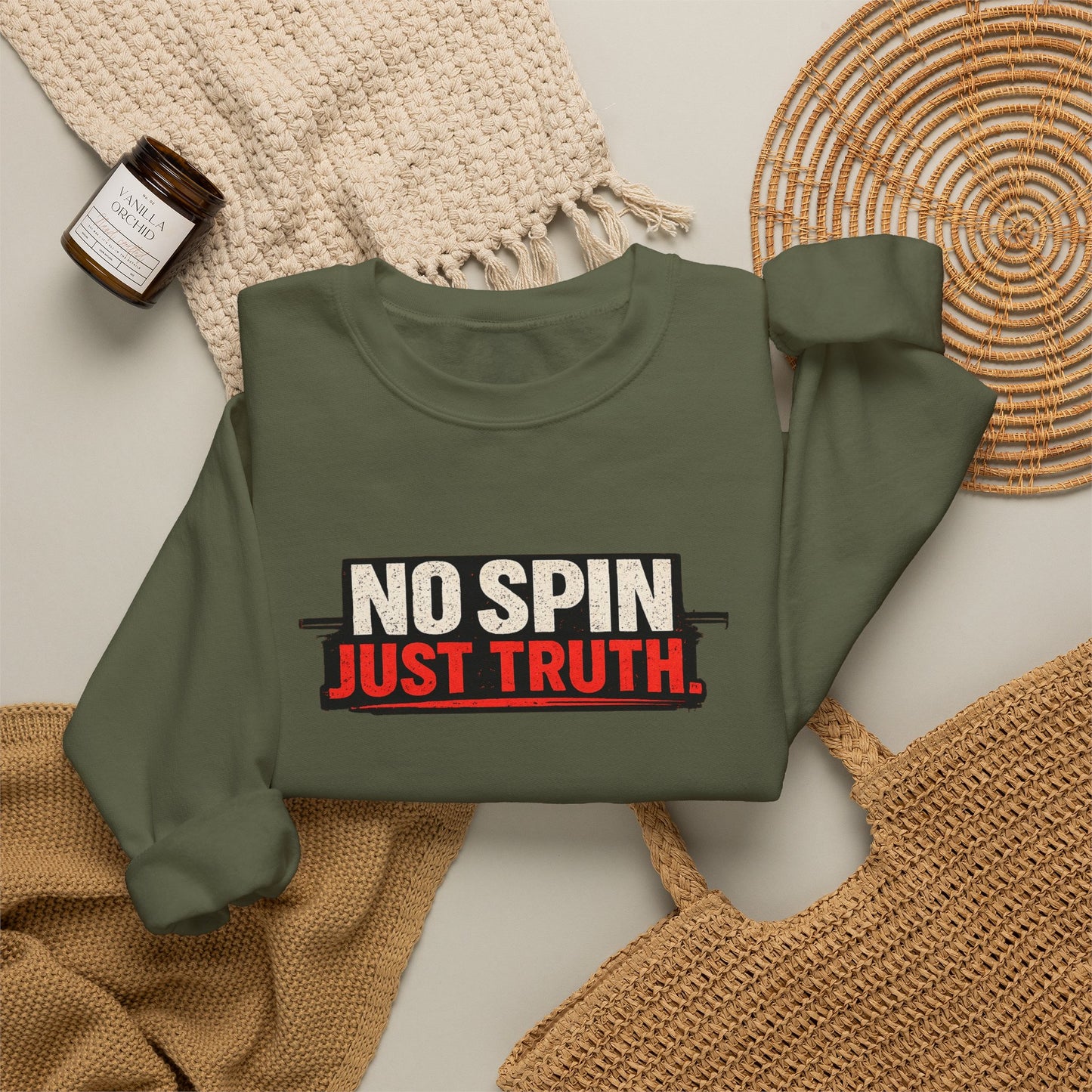 "No Spin Just Truth" Crewneck Sweatshirt