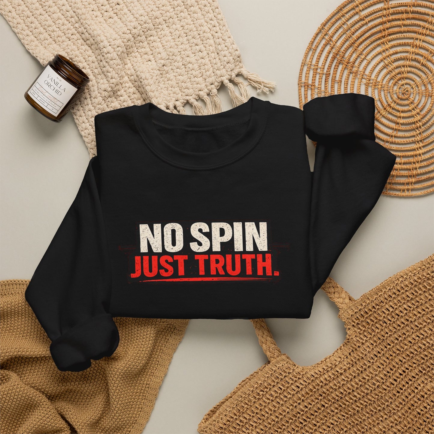 "No Spin Just Truth" Crewneck Sweatshirt
