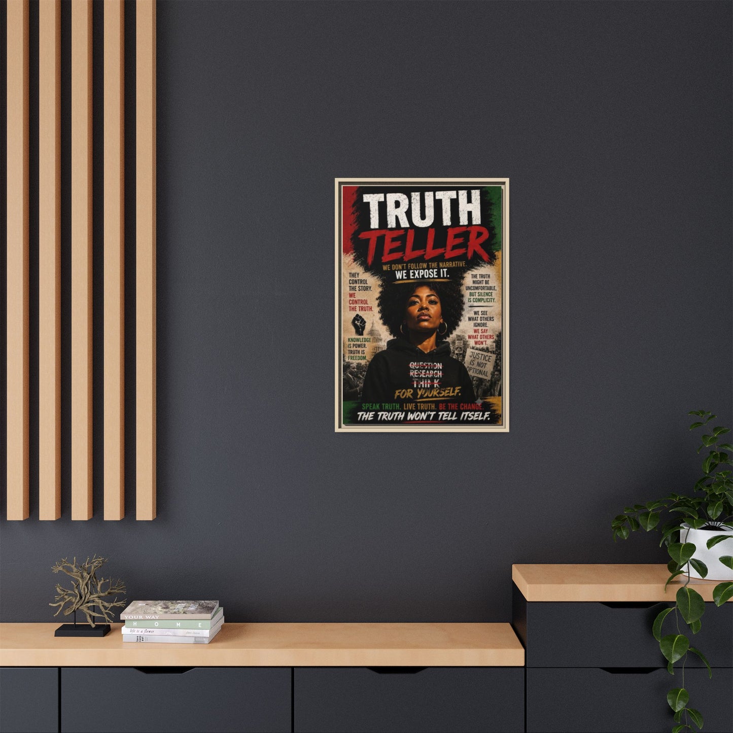 Truth Teller Framed Matte Canvas Wall Art
