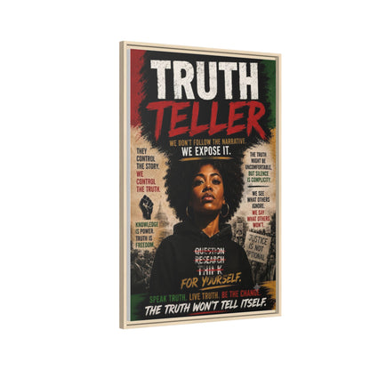 Truth Teller Framed Matte Canvas Wall Art