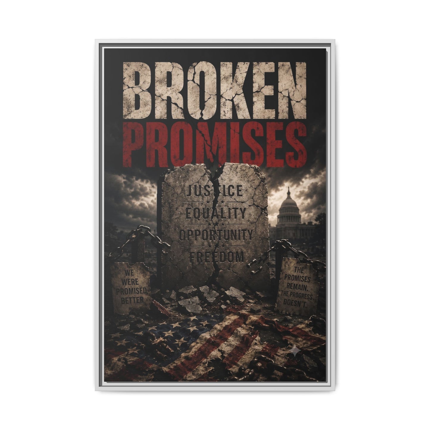 Broken Promises Framed Matte Canvas Wall Art
