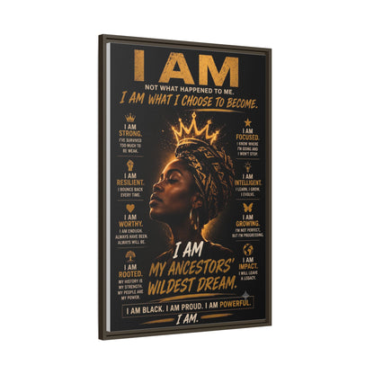 I Am Not What Happened to Me. I Am What I Choose to Become. Framed Canvas Wall Art