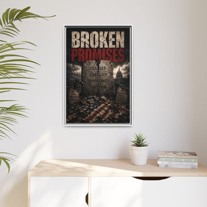 Broken Promises Framed Matte Canvas Wall Art