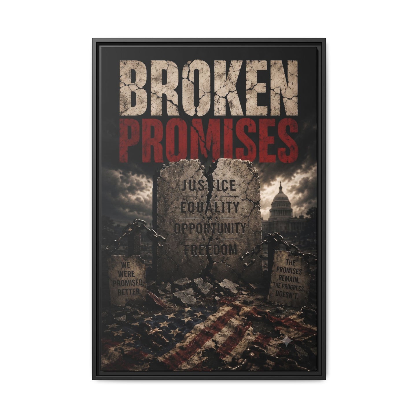 Broken Promises Framed Matte Canvas Wall Art
