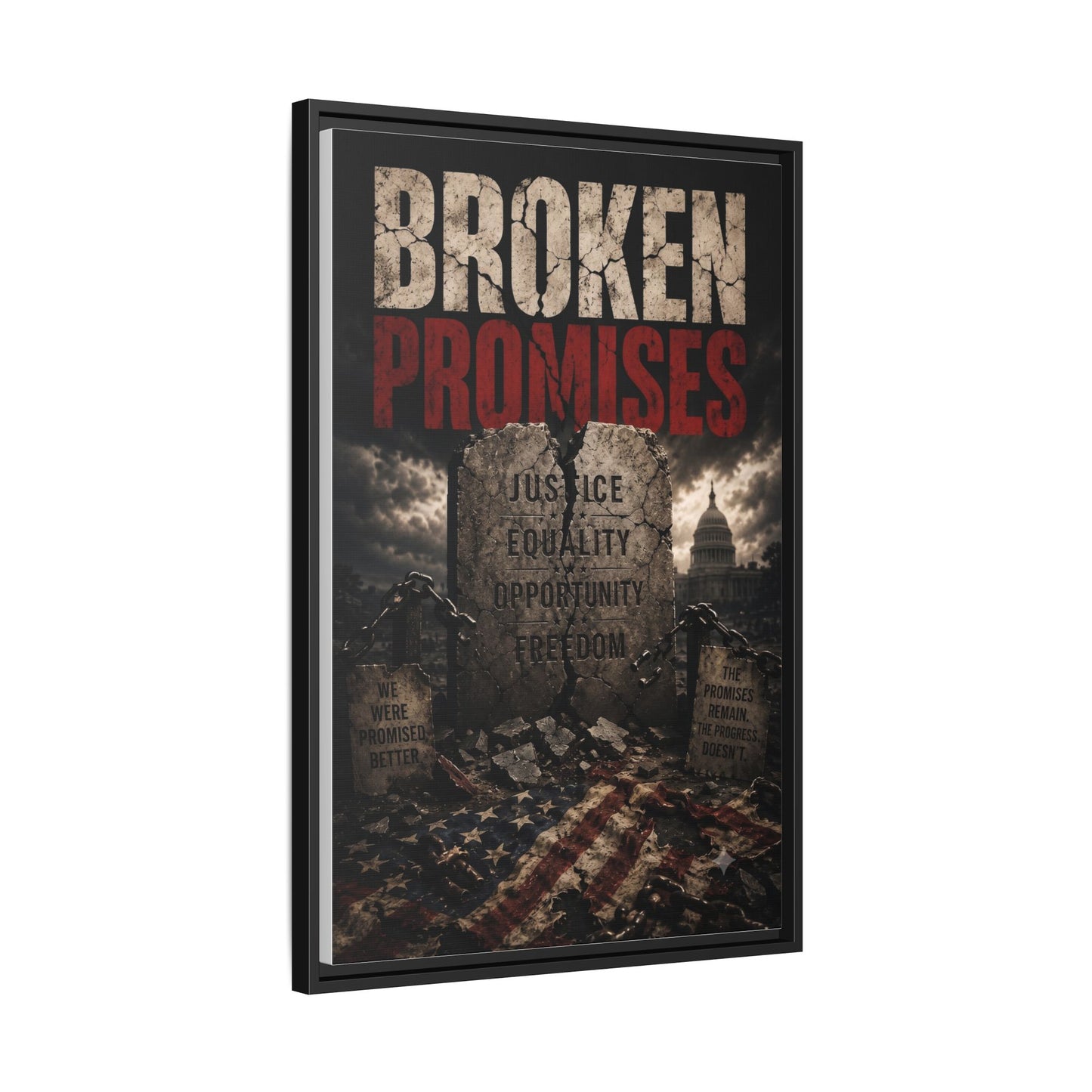 Broken Promises Framed Matte Canvas Wall Art