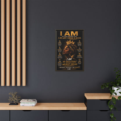 I Am Not What Happened to Me. I Am What I Choose to Become. Framed Canvas Wall Art