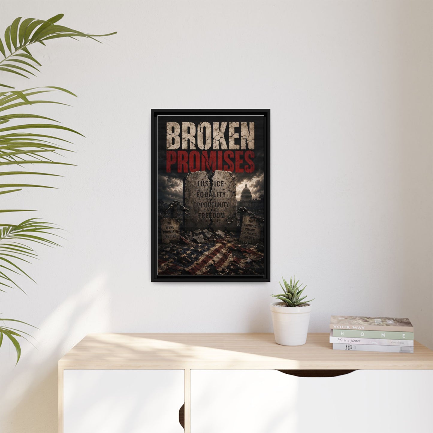 Broken Promises Framed Matte Canvas Wall Art