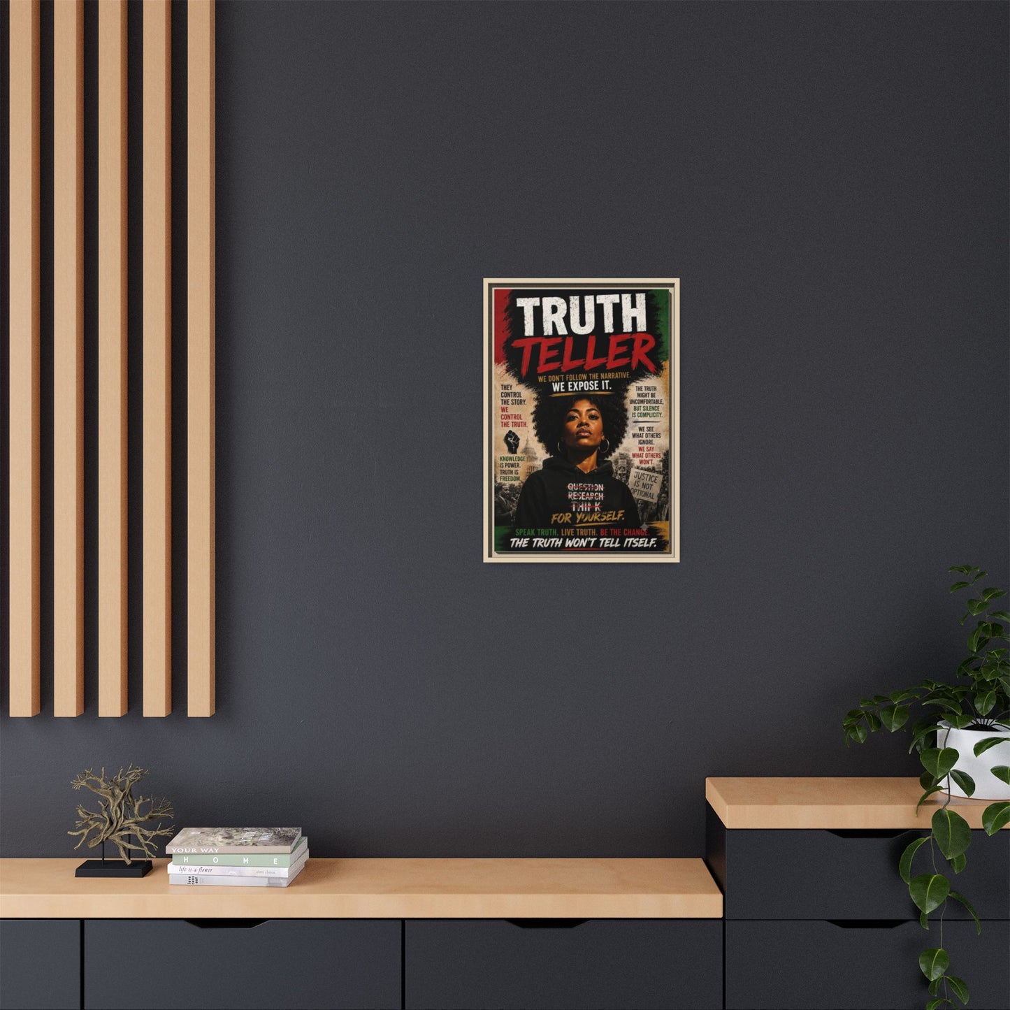 Truth Teller Framed Matte Canvas Wall Art