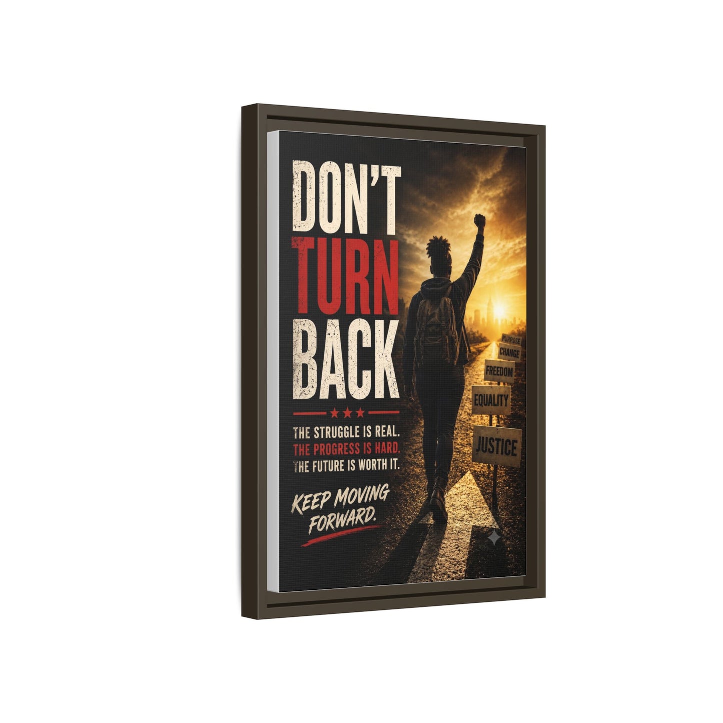 Don't Turn Back Framed Canvas Wall Art