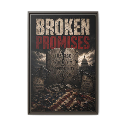 Broken Promises Framed Matte Canvas Wall Art
