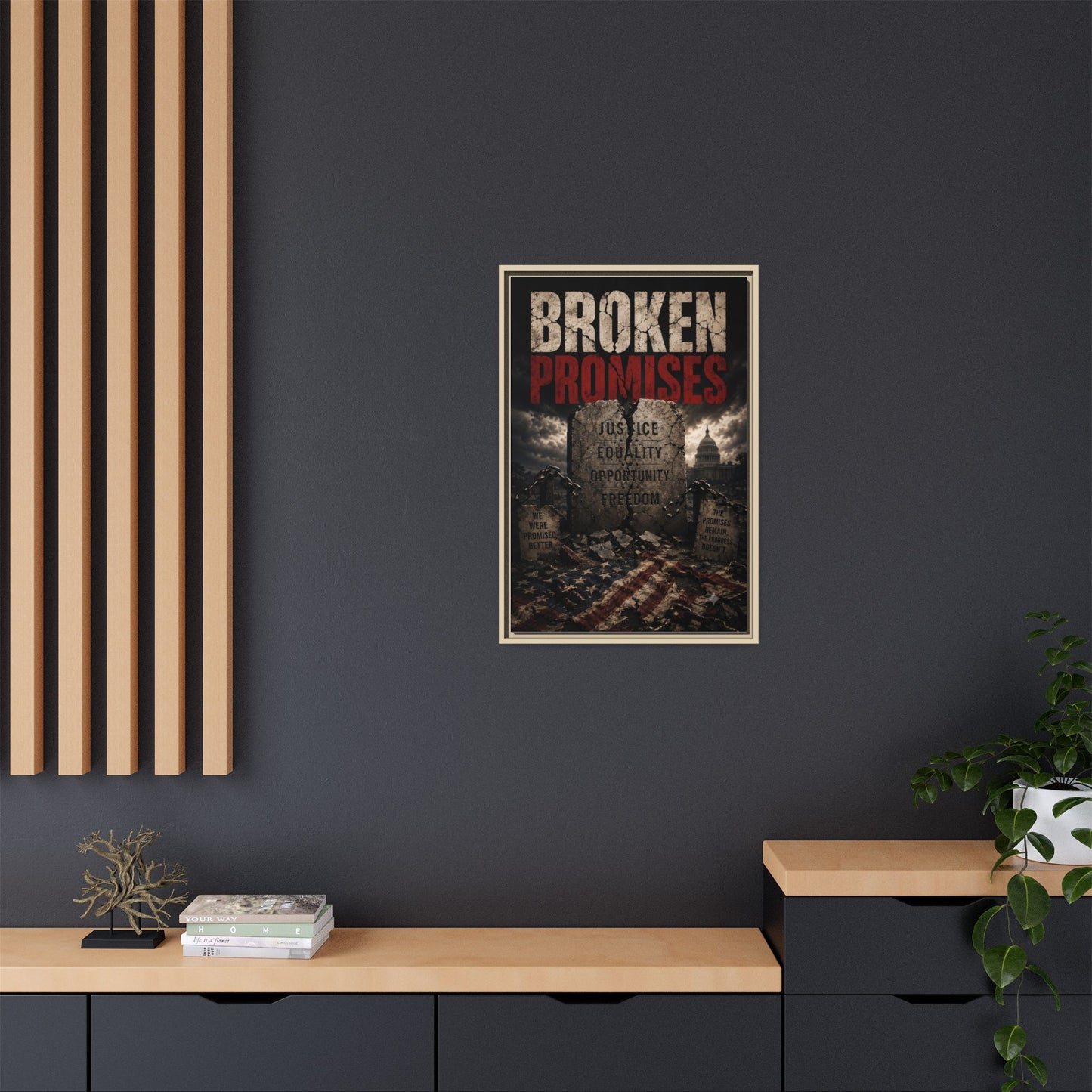 Broken Promises Framed Matte Canvas Wall Art