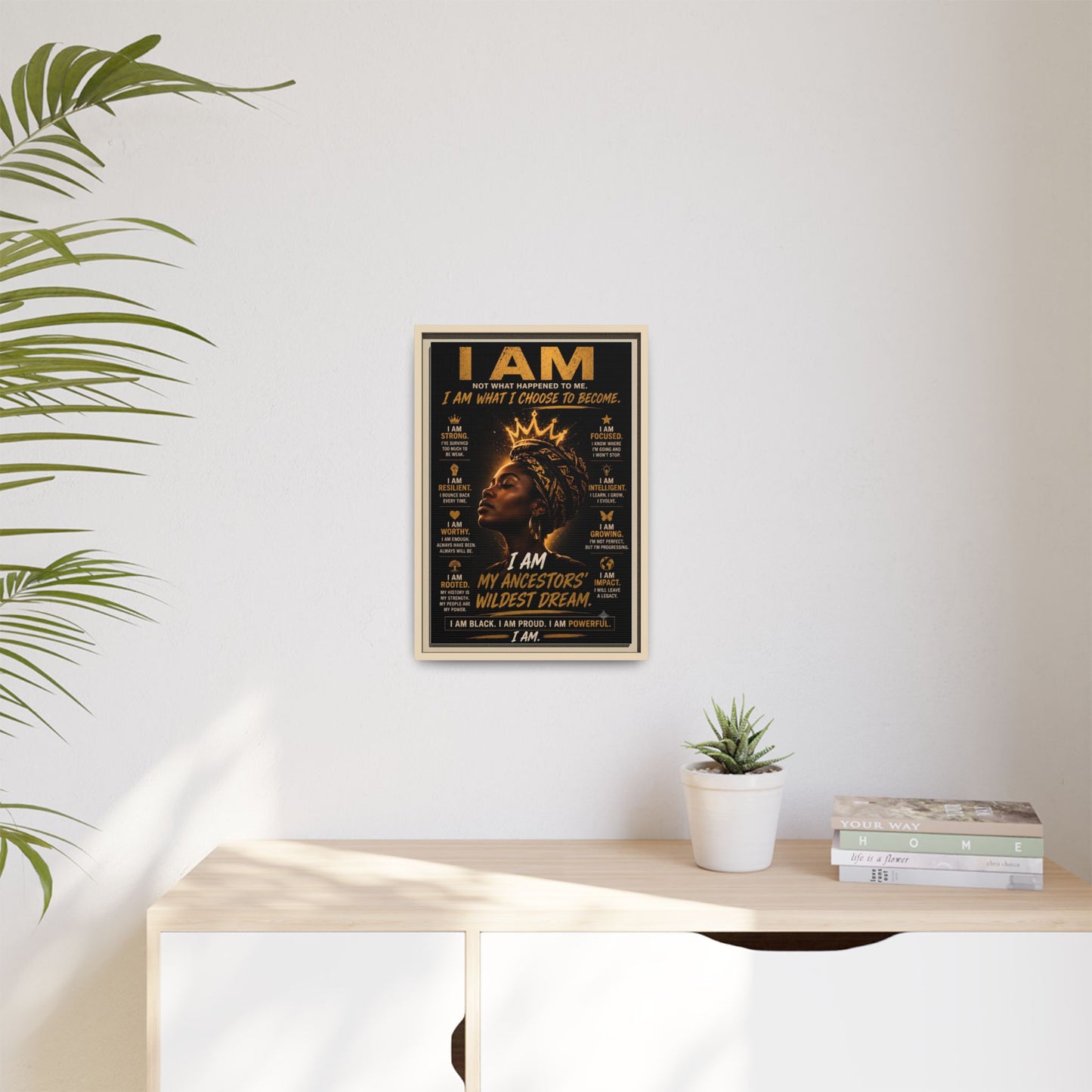 I Am Not What Happened to Me. I Am What I Choose to Become. Framed Canvas Wall Art