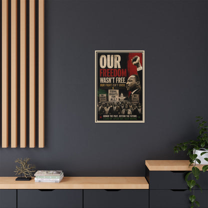 "Our Freedom Wasn't Free" MLK Civil Rights Framed Wall Art