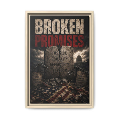 Broken Promises Framed Matte Canvas Wall Art